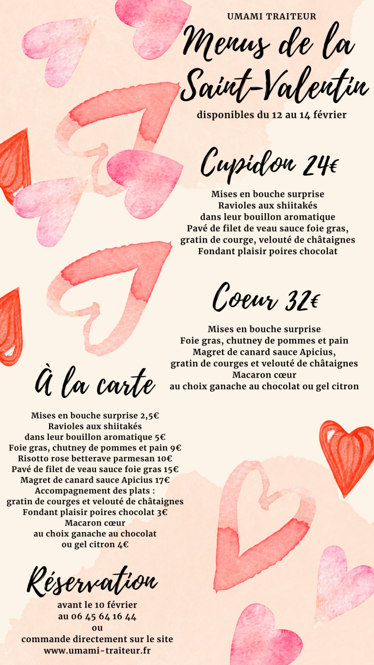 menus st valentin